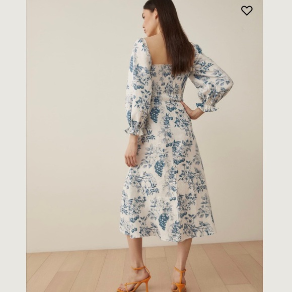 🌿|NWT| Reformation Gitane Linen Dress in Corsica - Picture 5 of 15